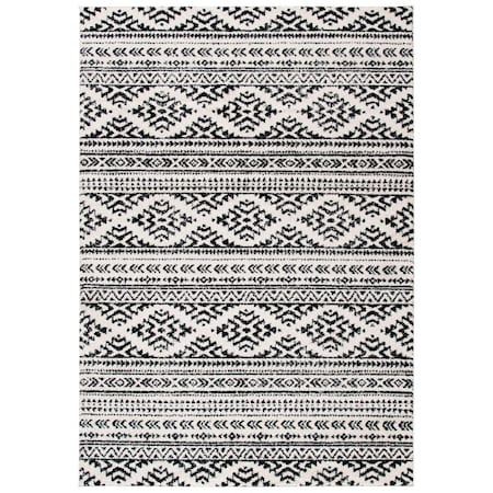 Safavieh 2 x 7 ft. Tulum 200 Power Loomed Rectangle Rug Ivory & Black TUL272B-27